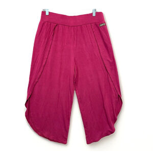 NWT Matilda Jane Pants Womens Medium Pull On Tulip Wide Cropped Fuchsia